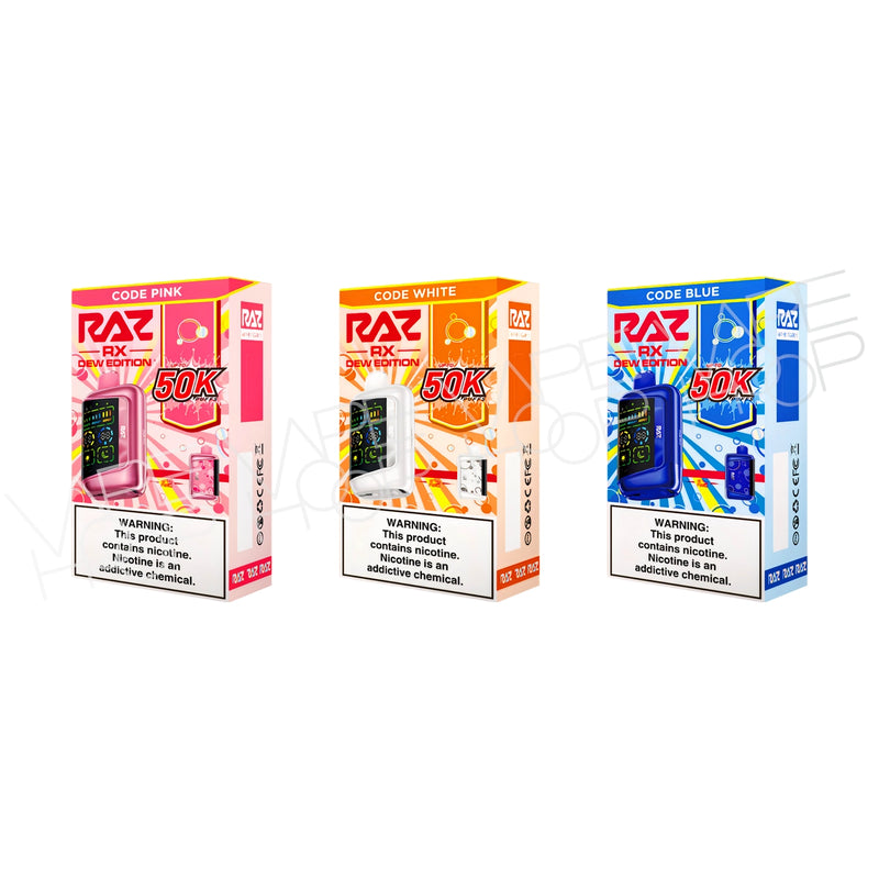 RAZ RX50K Vape | 50K Puffs, Triple Modes, LED Lights RAZ RX50K Vape | 50K Puffs, Triple Modes, LED Lights