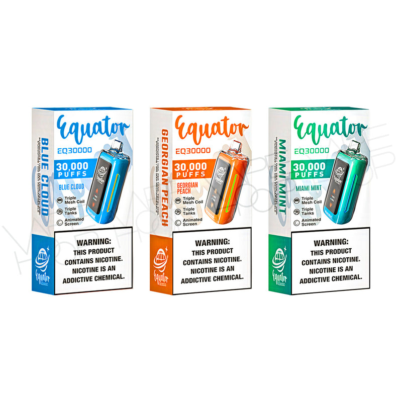 Equator EQ30000 Vape | Disposable With Triple Tanks & Animated Screen Equator EQ30000 Vape | Disposable With Triple Tanks & Animated Screen