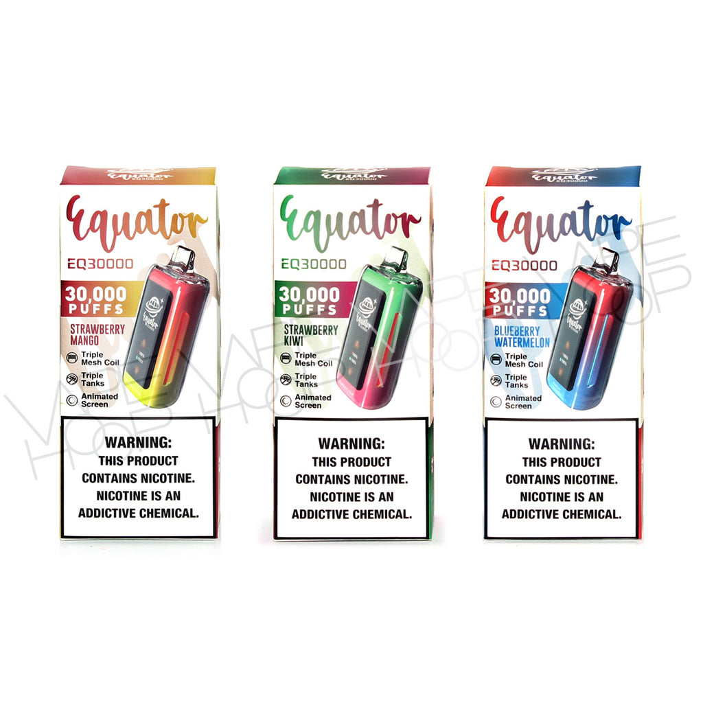 Equator EQ30000 Vape | Disposable With Triple Tanks & Animated Screen Equator EQ30000 Vape | Disposable With Triple Tanks & Animated Screen